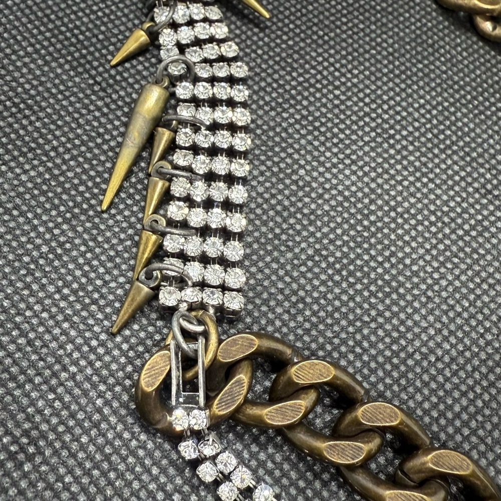 Fenton Gold and Silver Spike Necklace - Picture 3 of 5